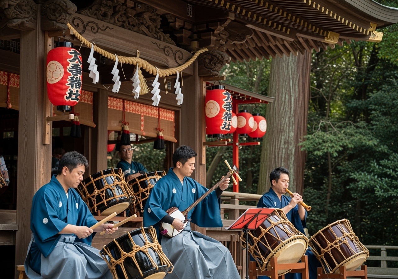 三味線太鼓と尺八のアンサンブル 神社BGM