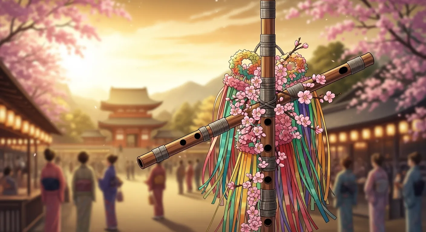 篠笛のお祭り 和風音楽素材