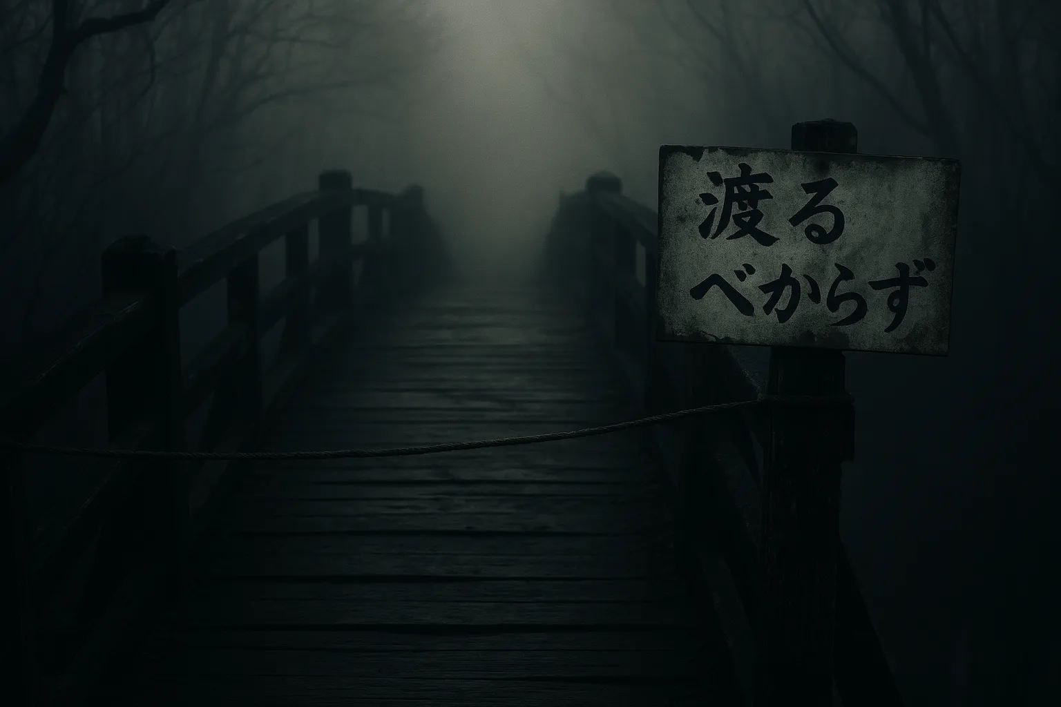【ホラーbgm】渡るべからず・・・ Don't cross there. 和風ホラー フリーbgm