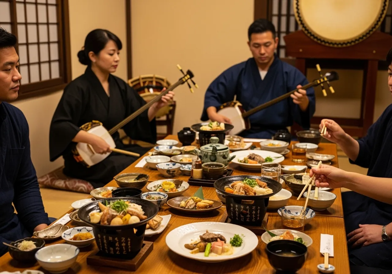 三味線ジングル 皿と太鼓